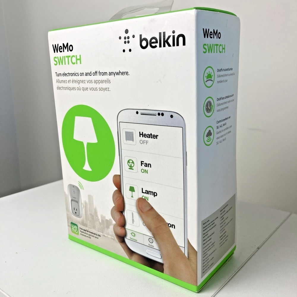 Belkin WeMo Switch WiFi Enabled Smart Home Plug Switch White F7C027fc